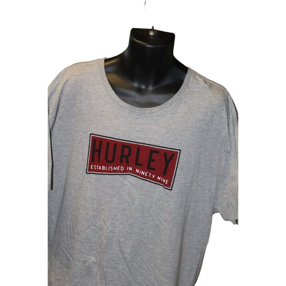 Hurley Rare Men's T-Shirt Established In Ninety Nine Gray Size 2XL XXL RN 100759